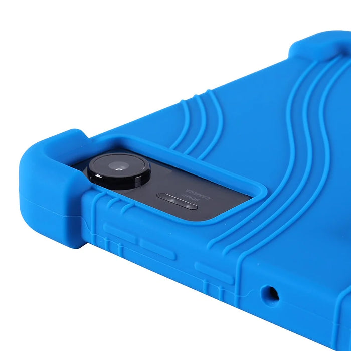 For Lenovo Legion Y700 (2025) Silicone Case with Kickstand Rugged Protective Cover - Dark Blue - 6