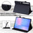 For Samsung Galaxy Tab S10 FE+ Case Tablet Stand Leather Cover Card Slots Animal Pattern - Black - 3