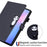 For Samsung Galaxy Tab S10 FE+ Case Tablet Stand Leather Cover Card Slots Animal Pattern - Black - 4