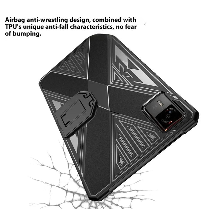 For Lenovo Legion Y700 Gen 4 Case PC Kickstand TPU Anti-Drop Tablet Cover - Black - 4