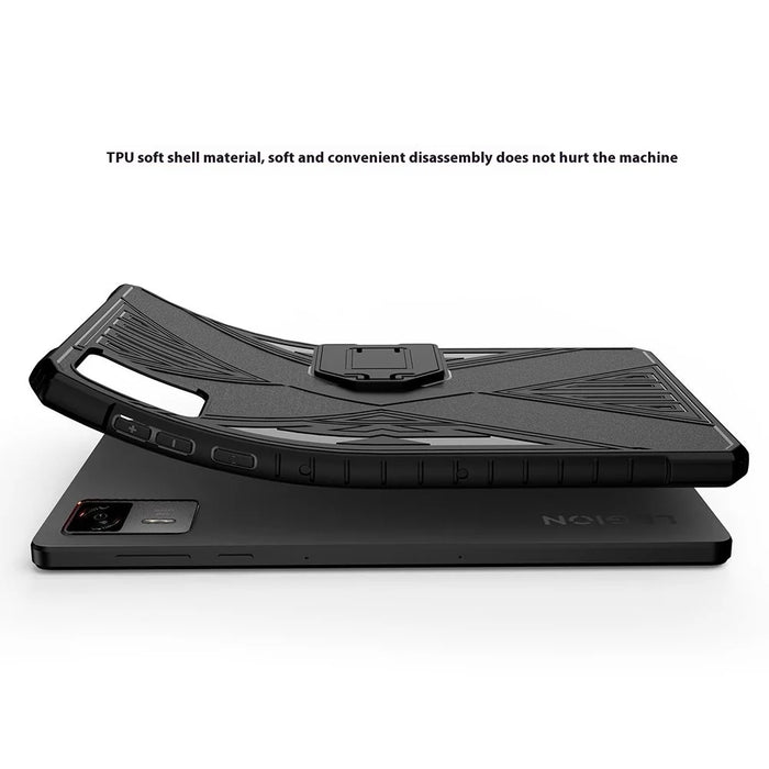 For Lenovo Legion Y700 Gen 4 Case PC Kickstand TPU Anti-Drop Tablet Cover - Black - 5