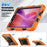 For Lenovo Tab K9 TB305FU Case PC + Silicone Tablet Cover with PET Film and Shoulder Strap - Orange - 6