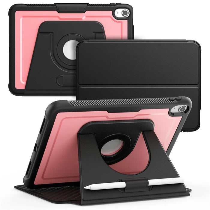 For iPad (2025) / 10.9 (2022) Tablet Case Detachable PC + TPU + PU Leather Flip Cover - Pink - 1