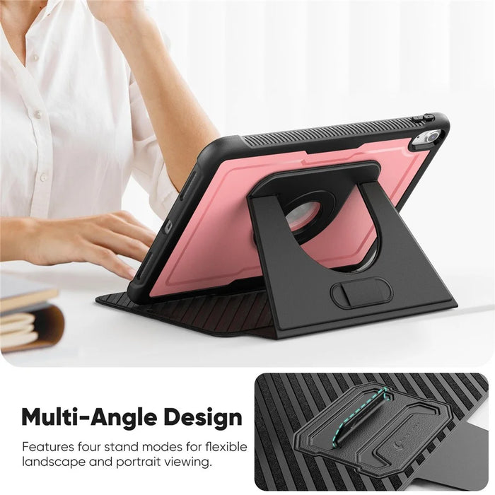 For iPad (2025) / 10.9 (2022) Tablet Case Detachable PC + TPU + PU Leather Flip Cover - Pink - 6