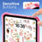 For iPad (2025)  /  10.9 (2022) Case Kickstand Hand Strap Imprint PC TPU Acrylic Cover with Shoulder Strap - Pink - 7