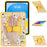 For iPad (2025)  /  10.9 (2022) Case Kickstand Hand Strap Imprint PC + TPU + Acrylic Tablet Cover - Yellow - 3