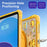 For iPad (2025)  /  10.9 (2022) Case Kickstand Hand Strap Imprint PC + TPU + Acrylic Tablet Cover - Yellow - 7