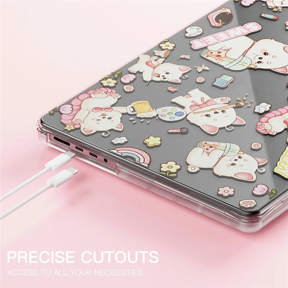 Imprint Pattern PC TPU Laptop Case For MacBook Pro 14 inch (2026) A3427 A3426 / (2025) A3434 A3112 A3185 A3401 / (2024) A2918 A2992 / (2023) A2779 / (2022) / (2021) A2442 - Dog - 6