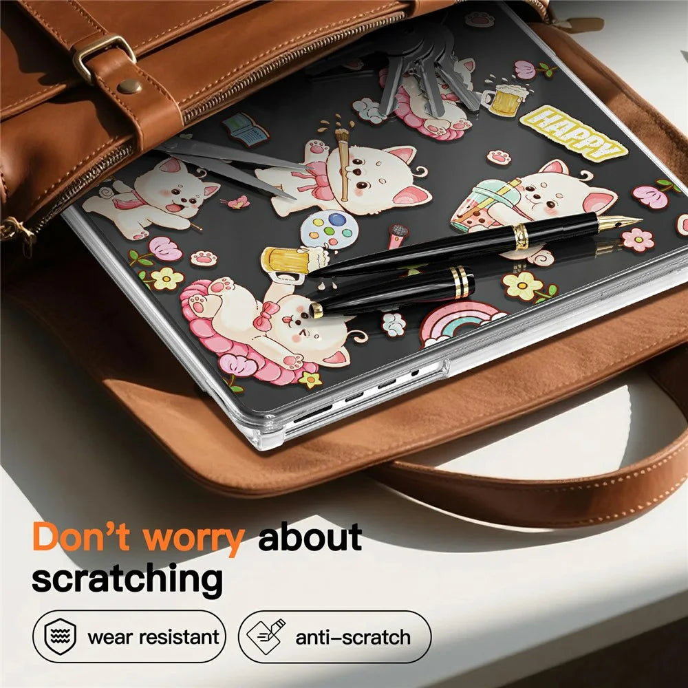 Imprint Pattern PC TPU Laptop Case For MacBook Pro 14 inch (2026) A3427 A3426 / (2025) A3434 A3112 A3185 A3401 / (2024) A2918 A2992 / (2023) A2779 / (2022) / (2021) A2442 - Dog - 7