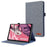 For Lenovo Legion Y700 Gen 4 Case with Stand Card Holder Cloth Texture Leather Tablet Cover - Blue - 1