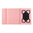 For 7 - 8 Inches Universal Tablet Case with Stand Cloth Texture Leather Cover - Pink - 3