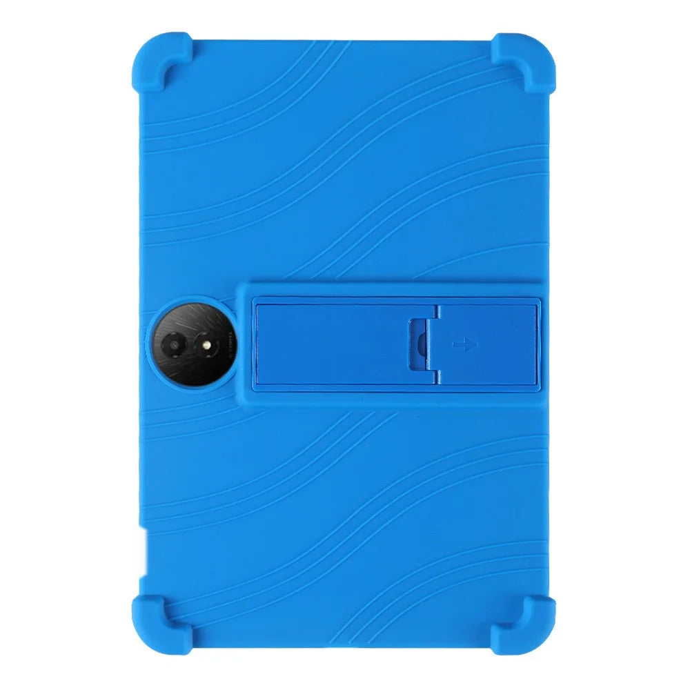 For TCL NxtPaper 11 Plus Silicone Case with Kickstand Rugged Protective Cover - Dark Blue - 2