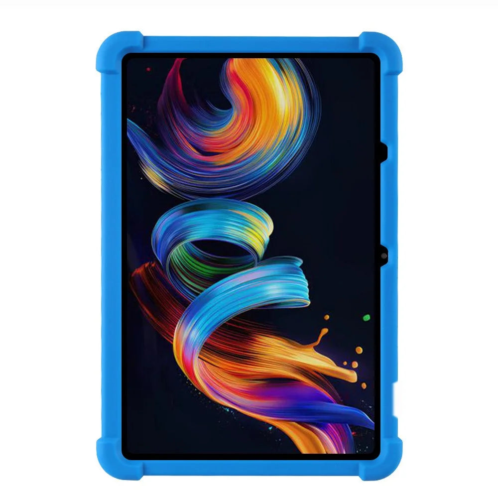 For TCL NxtPaper 11 Plus Silicone Case with Kickstand Rugged Protective Cover - Dark Blue - 3