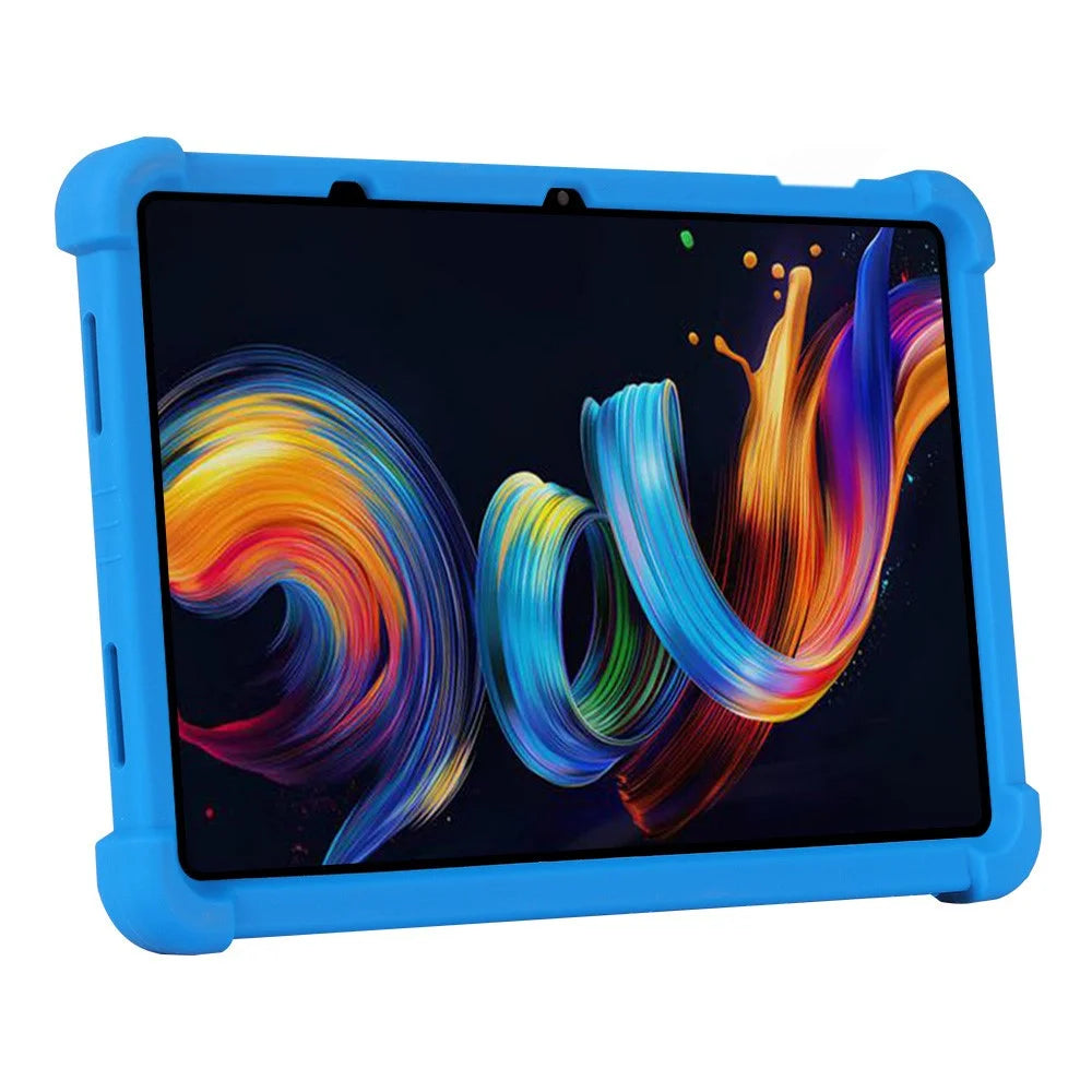 For TCL NxtPaper 11 Plus Silicone Case with Kickstand Rugged Protective Cover - Dark Blue - 4