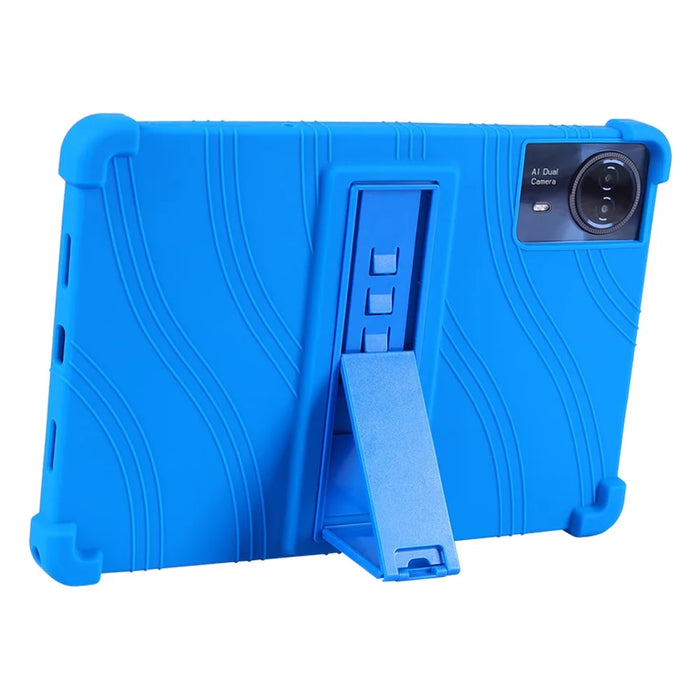 For Teclast T65 Max Silicone Case with Kickstand Rugged Protective Cover - Dark Blue - 4