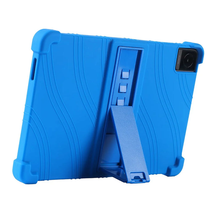 Silicone Case For TCL Tab 10L Gen3 / Tab 10L LTE Gen3 / Tab 10L Gen2 , Rugged Protective Cover with Kickstand - Dark Blue - 3