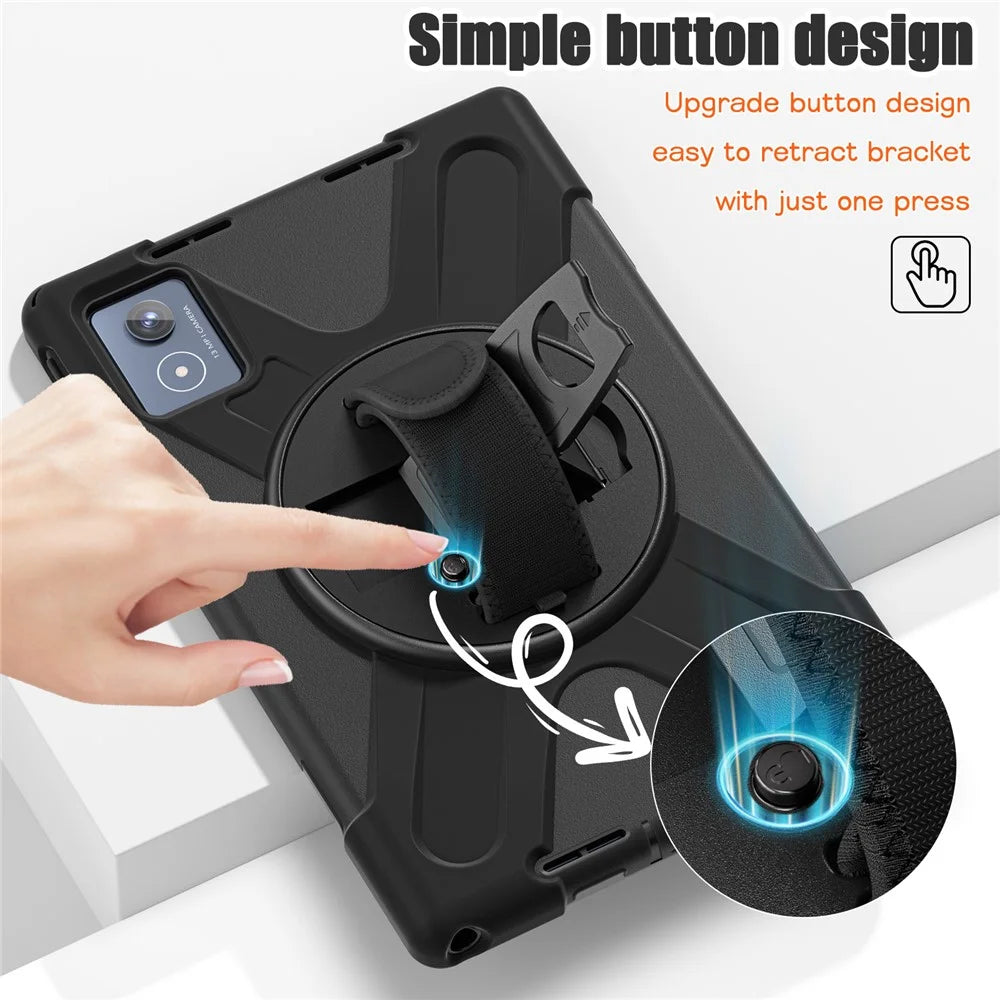 For Lenovo Tab K11 Plus / Zhaoyang K11 B352FU, TB230XC Case Kickstand PC + Silicone Tablet Cover - Black - 2