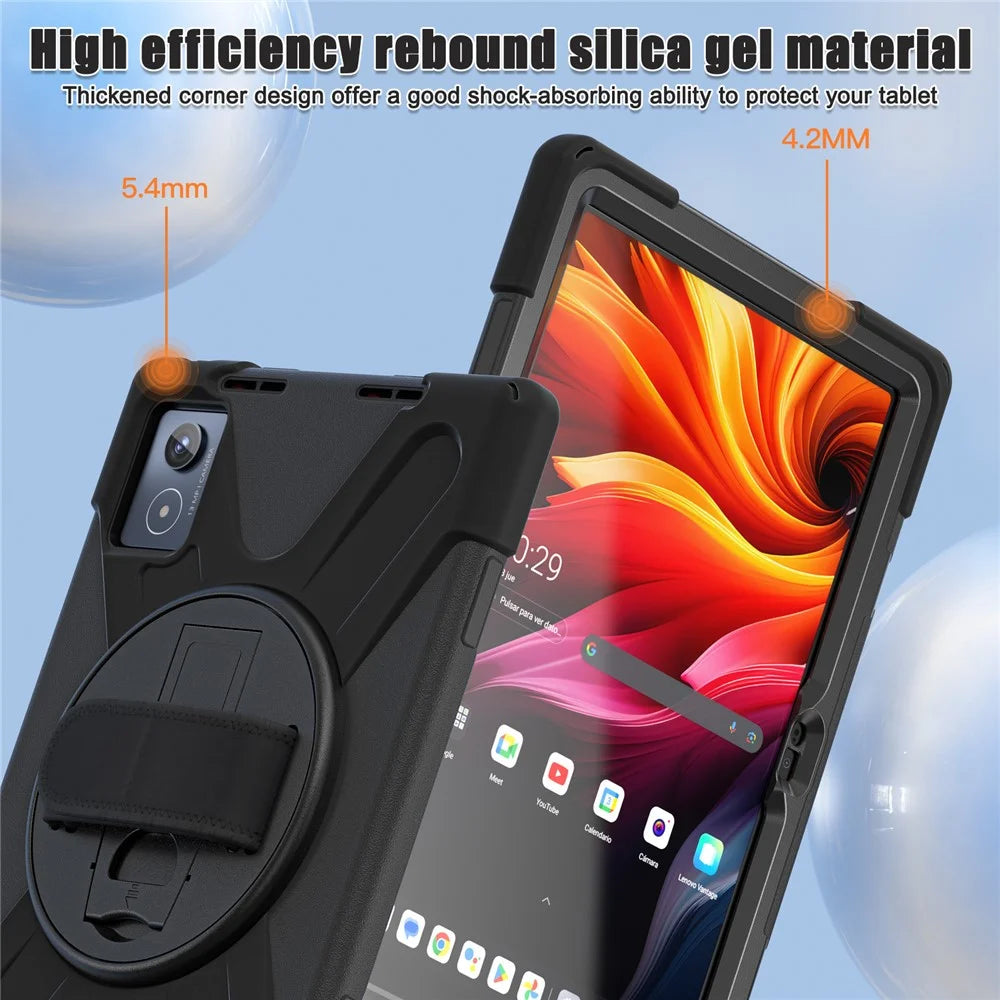 For Lenovo Tab K11 Plus / Zhaoyang K11 B352FU, TB230XC Case Kickstand PC + Silicone Tablet Cover - Black - 7