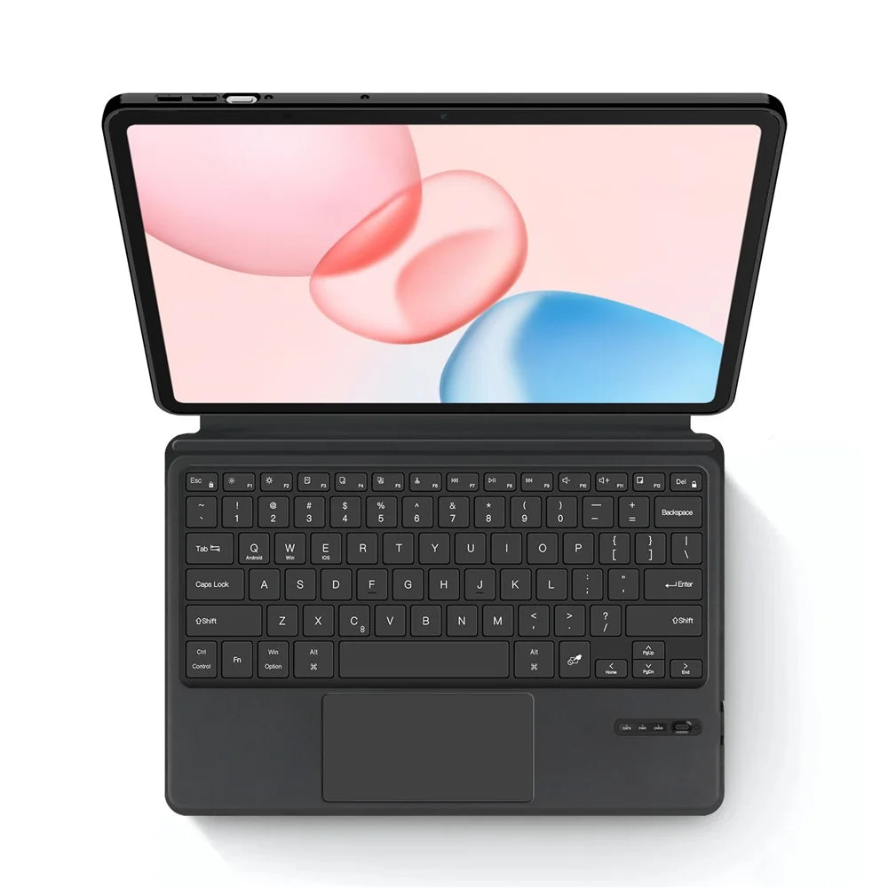 For Honor Pad 10 Leather Case + Touchpad Bluetooth-Compatible Keyboard (without Backlit) - 3