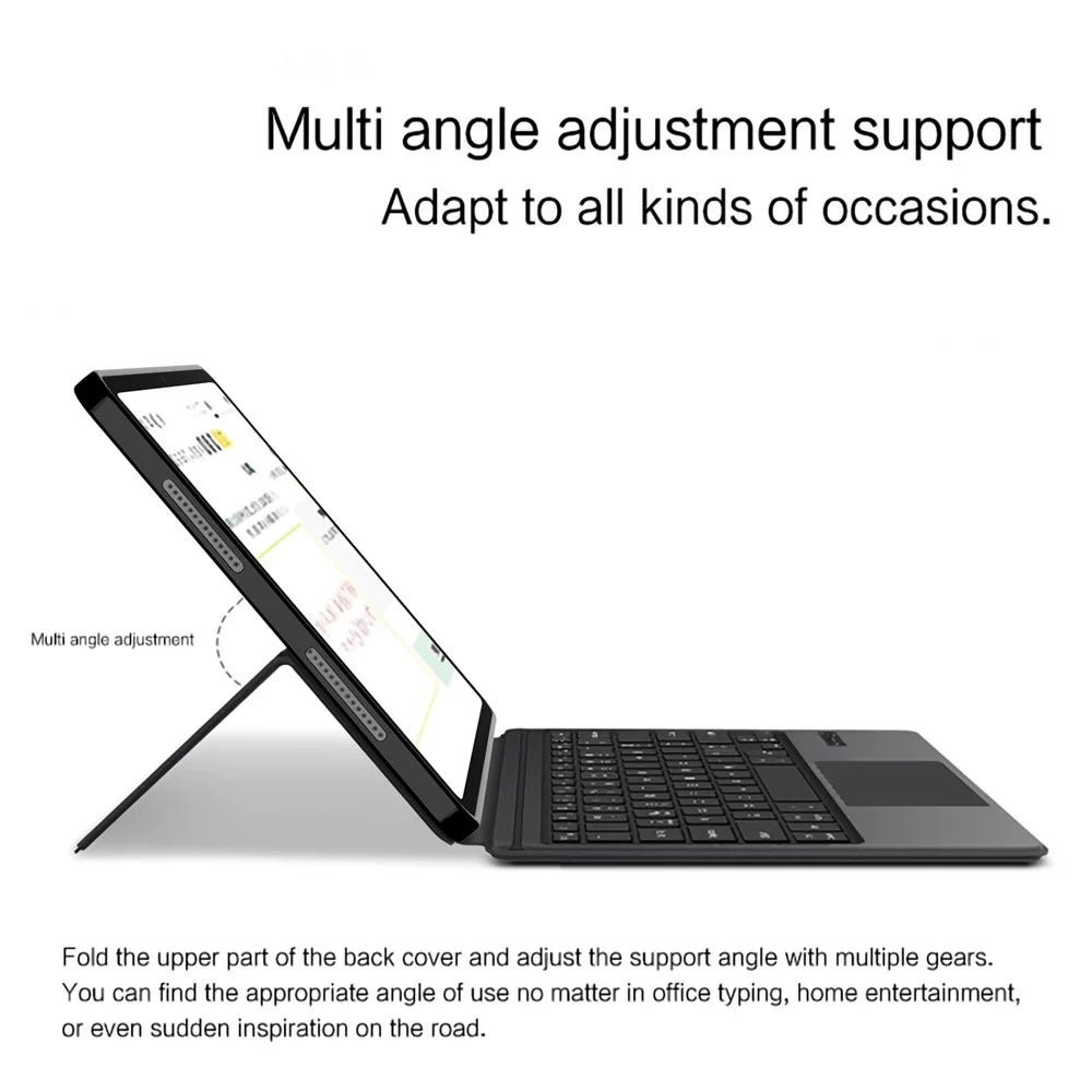 For Honor Pad 10 Leather Case + Touchpad Bluetooth-Compatible Keyboard (without Backlit) - 6