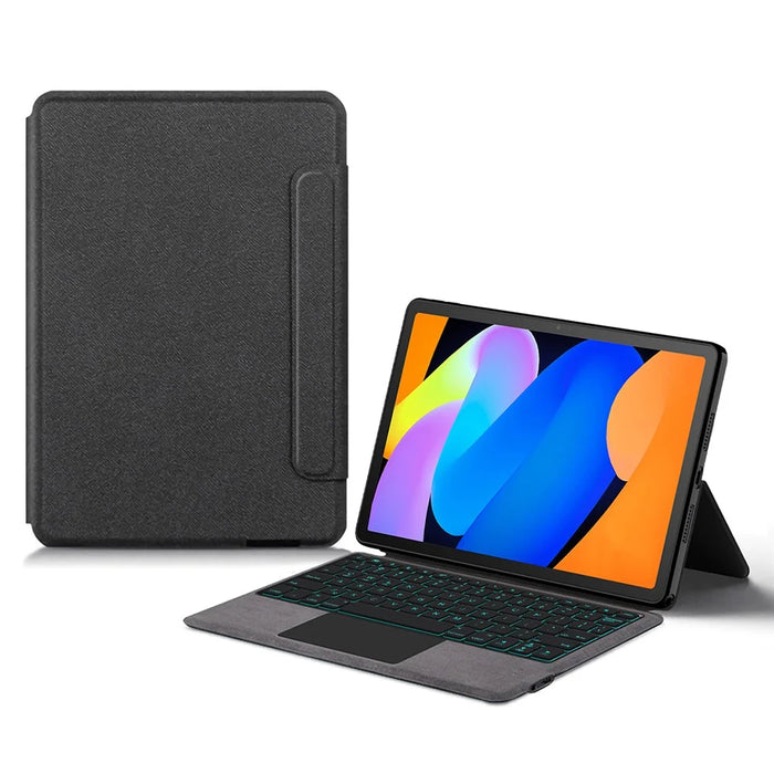 For Lenovo Xiaoxin Pad 11 2025 Leather Case + Touchpad Bluetooth-Compatible Keyboard with Backlit - 1
