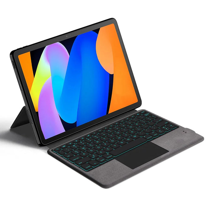 For Lenovo Xiaoxin Pad 11 2025 Leather Case + Touchpad Bluetooth-Compatible Keyboard with Backlit - 2