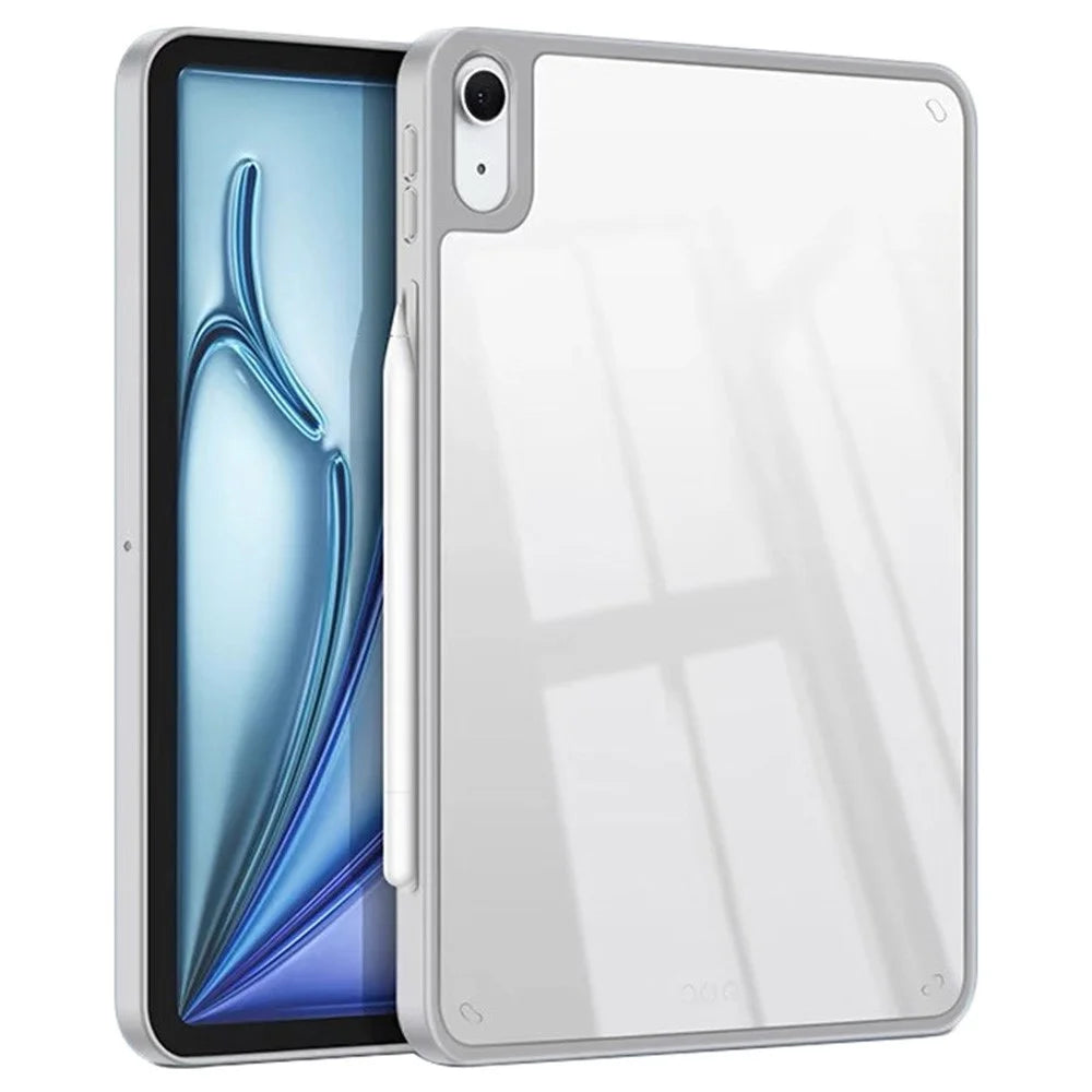 For iPad mini (2024) / (2021) Case TPU + Acrylic + PC Matte Shockproof Tablet Cover - Grey - 1