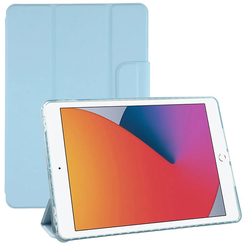 Tablet Case For iPad 10.2 (2021)  /  (2020)  /  (2019)  /  Air 10.5 inch (2019) Folding Stand Magnetic Leather Cover - Baby Blue - 1