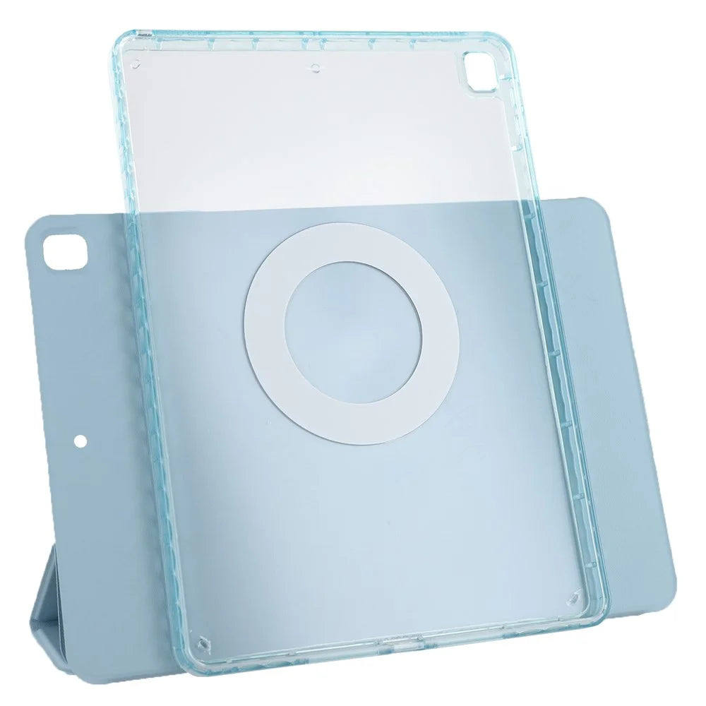 Tablet Case For iPad 10.2 (2021)  /  (2020)  /  (2019)  /  Air 10.5 inch (2019) Folding Stand Magnetic Leather Cover - Baby Blue - 3