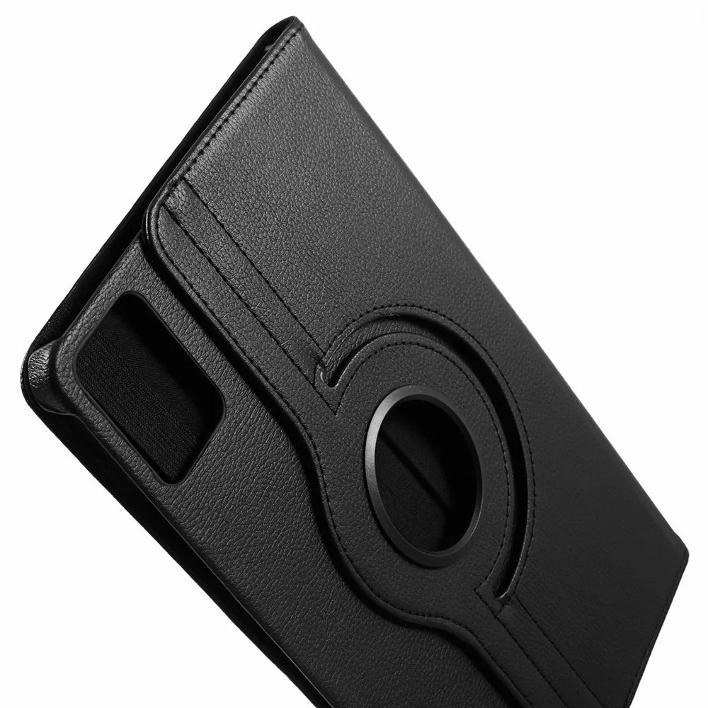 For Lenovo Tab K11 Gen 2 / Idea Tab / Xiaoxin Pad 11 2025 Case Rotating Stand PU Leather + PC Tablet Cover with Elastic Band - Black - 7