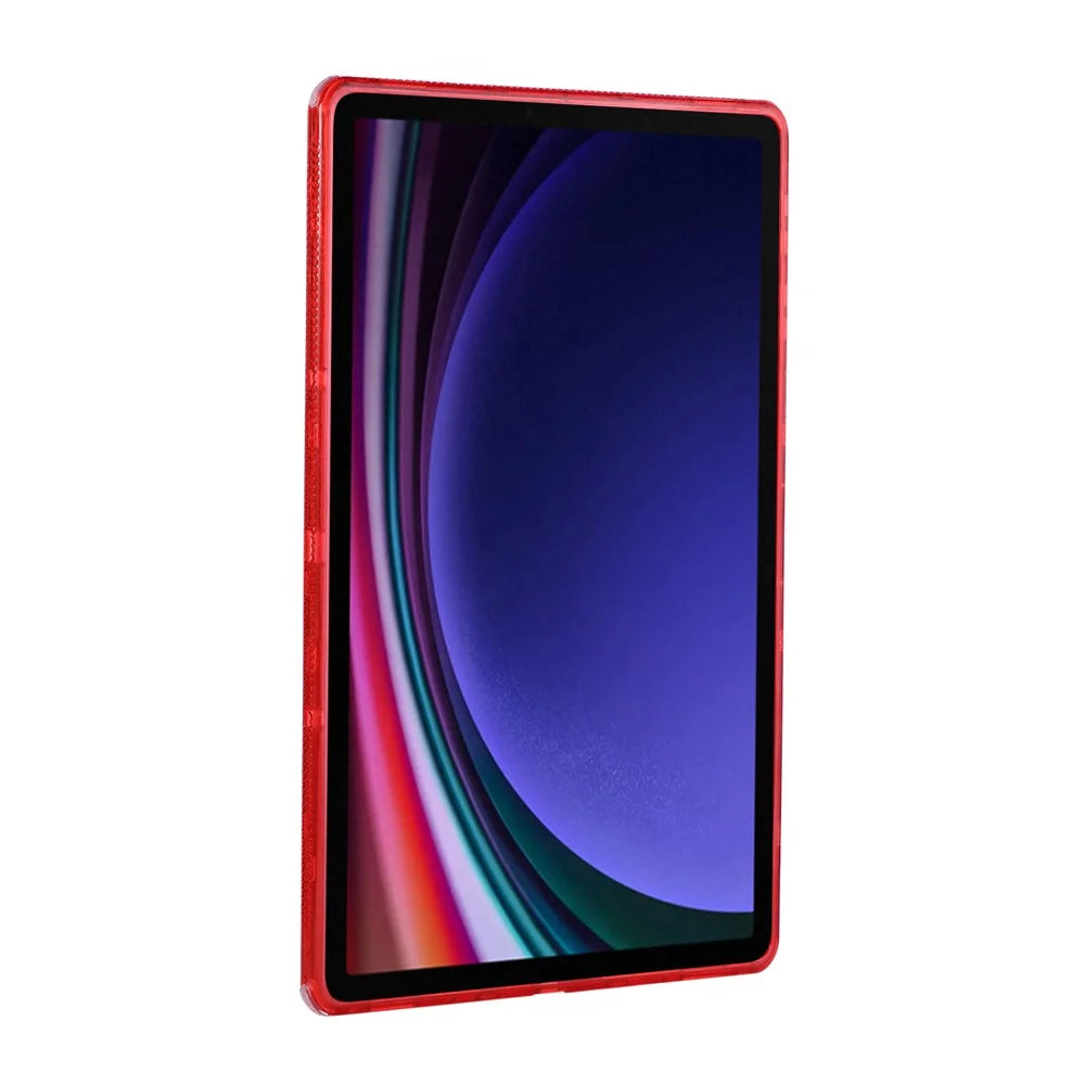 For Samsung Galaxy Tab S9 Ultra Clear Case 3 in 1 PC + TPU Shockproof Tablet Cover - Red - 6
