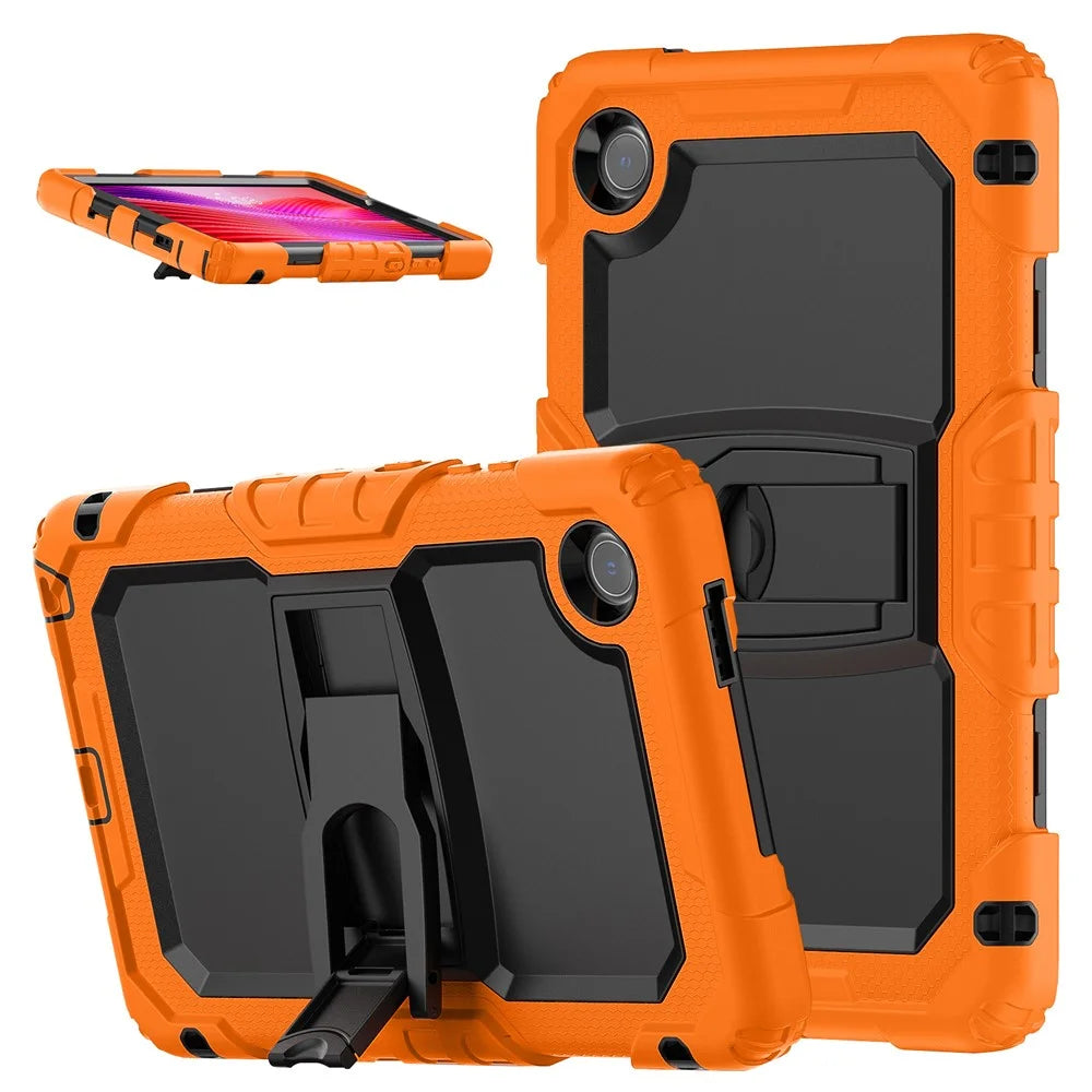 For Lenovo Tab K9 Case Kickstand PC + Silicone Shockproof Tablet Cover - Orange - 1