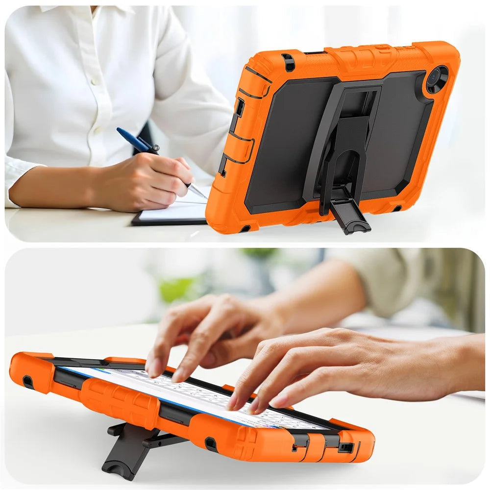 For Lenovo Tab K9 Case Kickstand PC + Silicone Shockproof Tablet Cover - Orange - 7