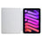 For iPad mini (2024) / (2021) Case Y-Fold Stand Pyramid-Patterned Leather + Clear Acrylic Tablet Cover with Pencil Holder - Gold - 2
