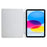 For iPad (2025) / 10.9 (2022) Case Y-Fold Stand Pyramid-Patterned Leather + Clear Acrylic Tablet Cover with Pencil Holder - Gold - 2