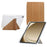 For Samsung Galaxy Tab A9+ Case Y-Fold Stand Pyramid-Patterned Leather + Clear Acrylic Tablet Cover with Pencil Holder - Gold - 1