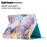 10-inch Tablet Universal PU Leather Case Stitching Marble Pattern Anti-scratch Protective Cover with Stand Card Holder - Purple Marble - 3