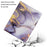 10-inch Tablet Universal PU Leather Case Stitching Marble Pattern Anti-scratch Protective Cover with Stand Card Holder - Purple Marble - 4