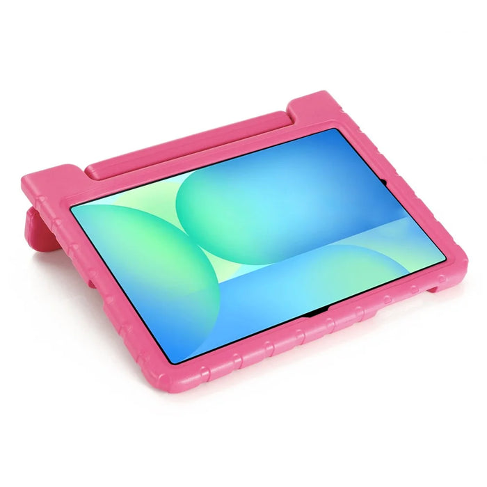 For Samsung Galaxy Tab S10 FE+ EVA Case Kids-Friendly Handle Tablet Cover with Kickstand - Rose - 6