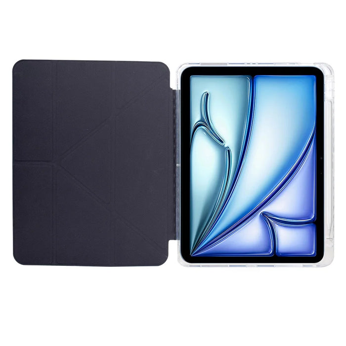 Tablet Case For iPad Air 11 (2026) / (2025) / (2024) / Air (2022) / (2020) / Pro 11 (2022) / (2021) / (2020) / (2018) , Pattern Leather + Acrylic Cover - Phantom Wolf - 3