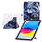 For iPad (2025) / 10.9 (2022) Case Y-Fold Stand Pattern Print Leather + Clear Acrylic Tablet Cover with Pencil Holder - Phantom Wolf - 1