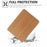 For iPad Pro 11 (2025) / (2024) Case Y-Fold Stand Pyramid-Patterned Leather + Clear Acrylic Tablet Cover with Pencil Holder - Gold - 5