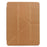For iPad Pro 11 (2025) / (2024) Case Y-Fold Stand Pyramid-Patterned Leather + Clear Acrylic Tablet Cover with Pencil Holder - Gold - 6