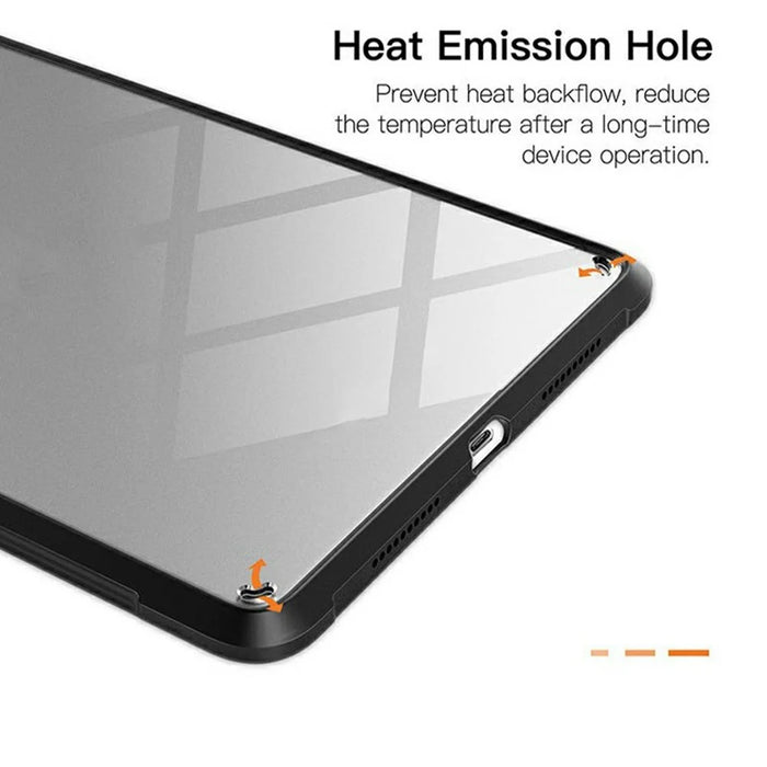 For iPad Air 11 (2026) / (2025) / (2024) / Air (2022) / (2020) Case TPU + Acrylic + PC Matte Shockproof Tablet Cover - Black - 4