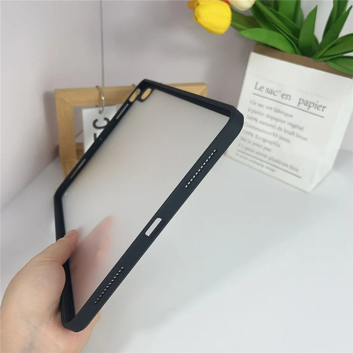 For iPad Air 11 (2026) / (2025) / (2024) / Air (2022) / (2020) Case TPU + Acrylic + PC Matte Shockproof Tablet Cover - Black - 7