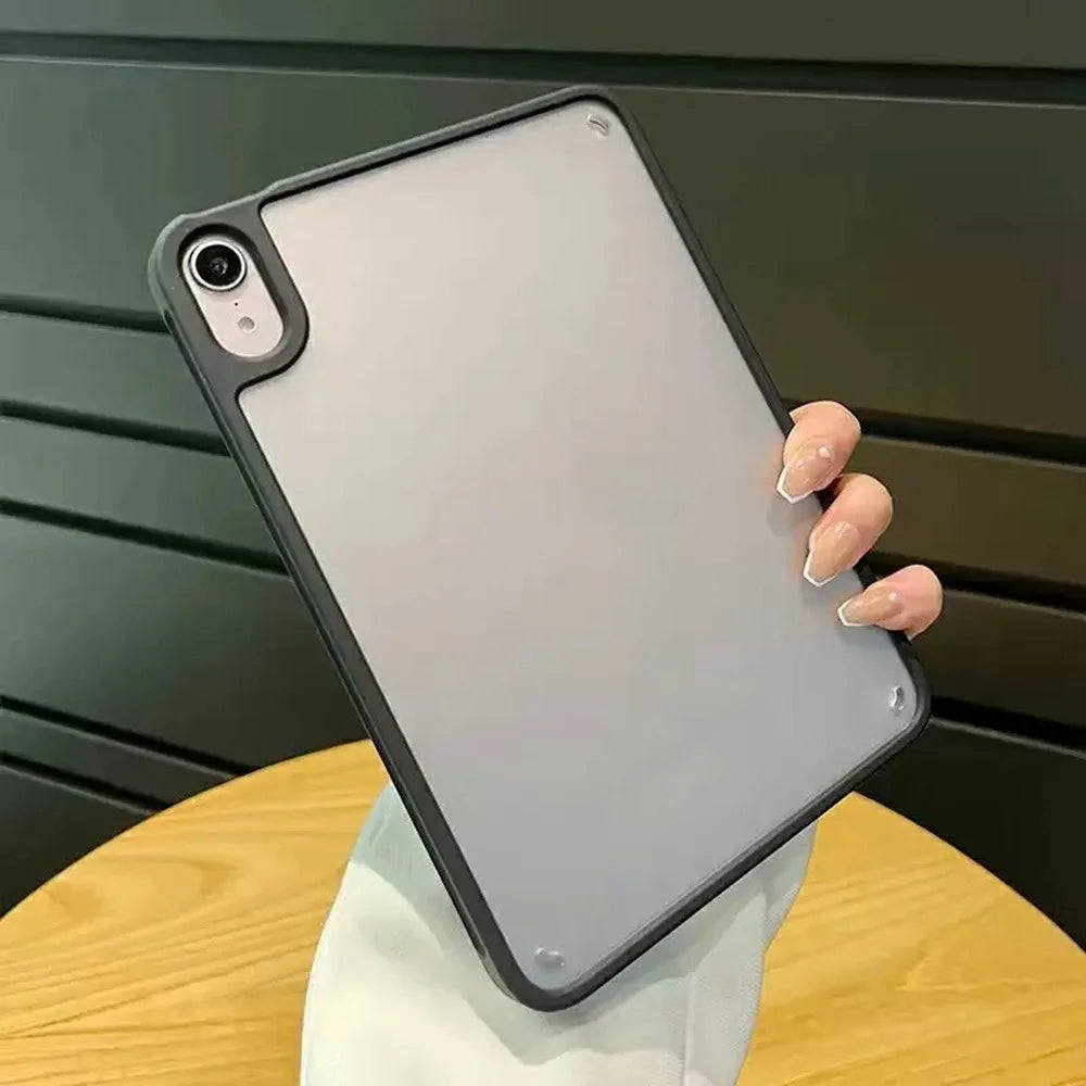 For iPad (2025) / iPad 10.9 (2022) Case TPU + Acrylic + PC Matte Shockproof Tablet Cover - Black - 7