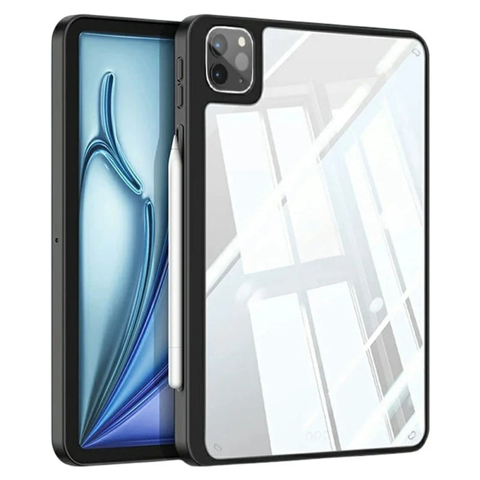 For iPad Pro 11 (2025) / 11 (2024) Case TPU + Acrylic + PC Matte Shockproof Tablet Cover - Black - 1