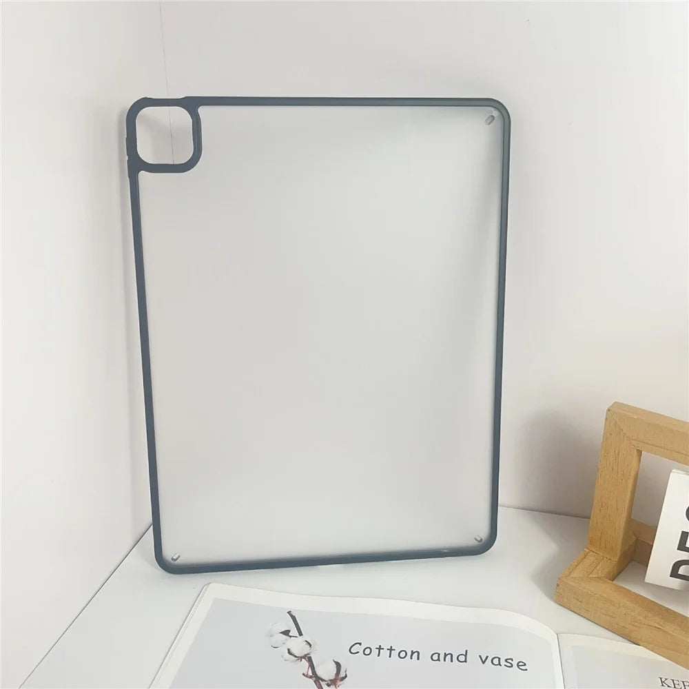 For iPad Air 13 (2026) / (2025) / (2024) / Pro 13 (2025) / 13 (2024) Case TPU + Acrylic + PC Matte Shockproof Tablet Cover - Black - 5