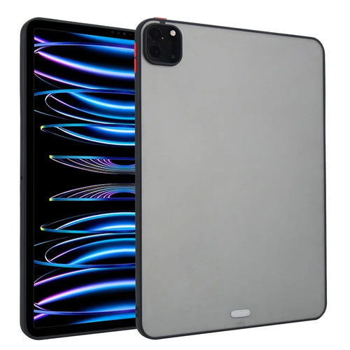 Tablet Case For iPad Pro 12.9 (2022)  /  (2021)  /  (2020)  /  (2018) Skin Touch Matte Acrylic TPU Shockproof Cover - Black - 1