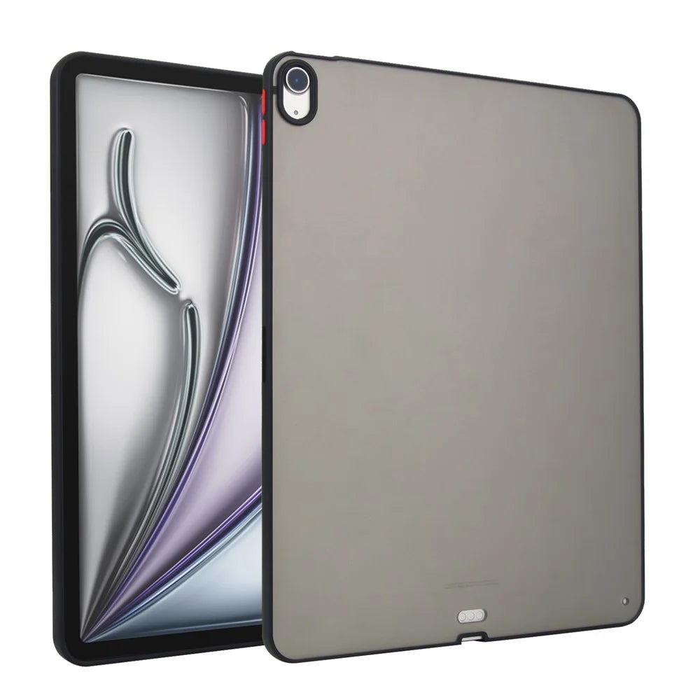 For iPad Air 13 (2026) / (2025) / (2024) Case Skin Touch Matte Acrylic TPU Shockproof Tablet Cover - Black - 1